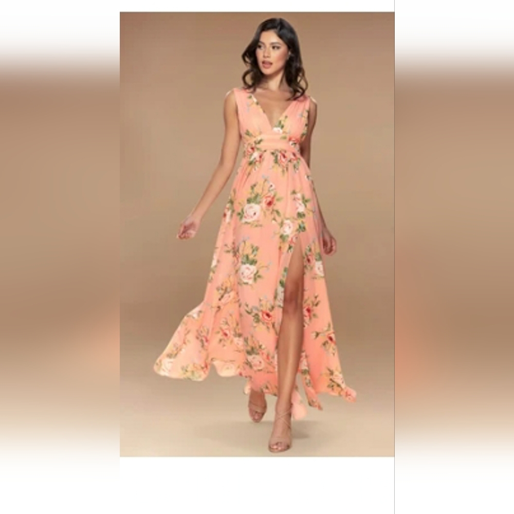 Floral print 2x maxi dress chiffon